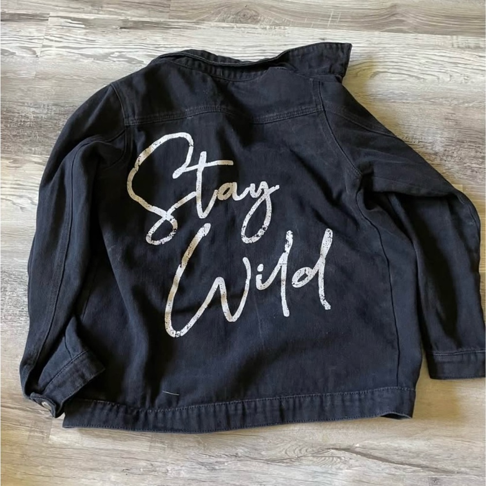Oversized black Jean jacket